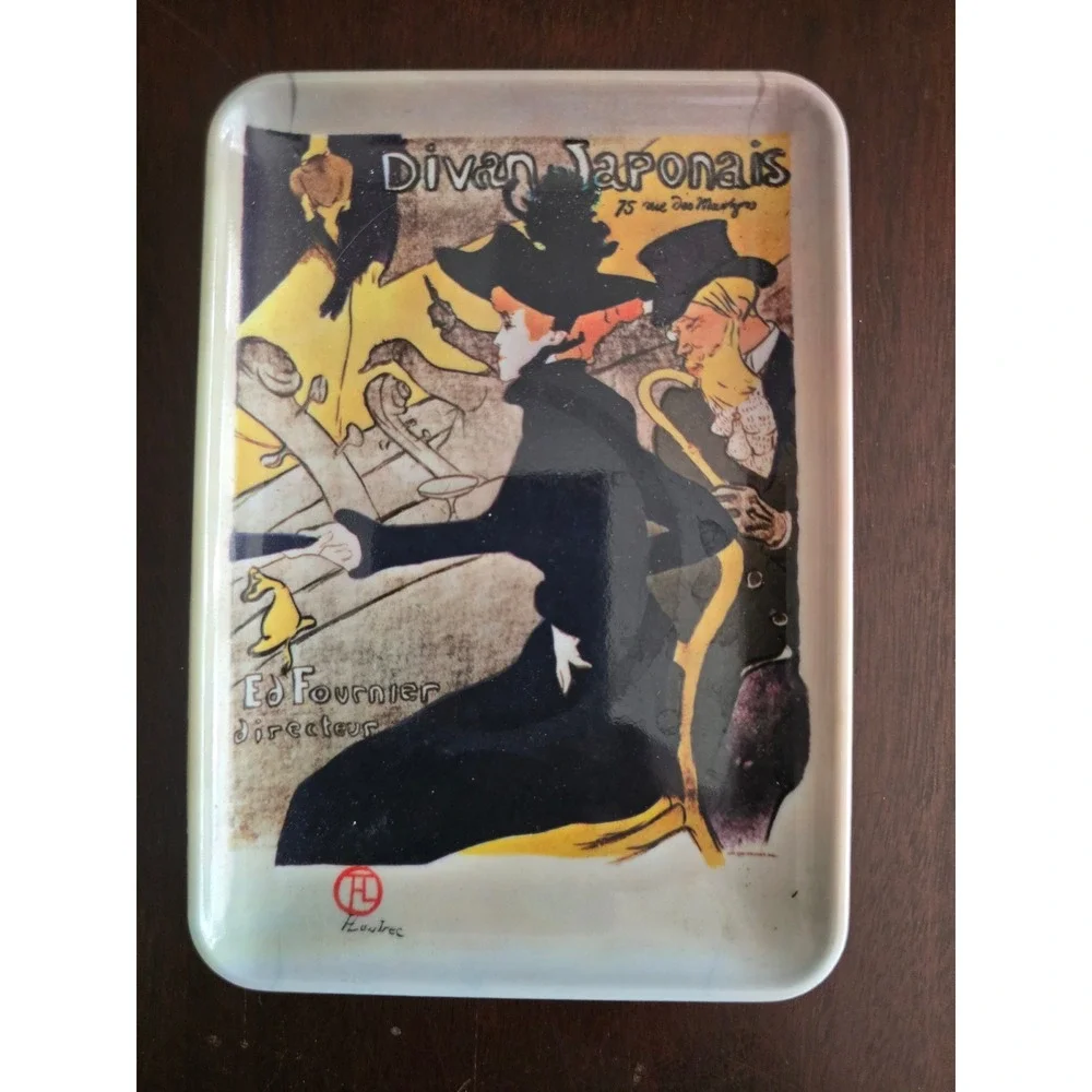 Vintage Toulouse-Lautrec Divan Japonais Trinket Tray Italy Product Centre INDPLS